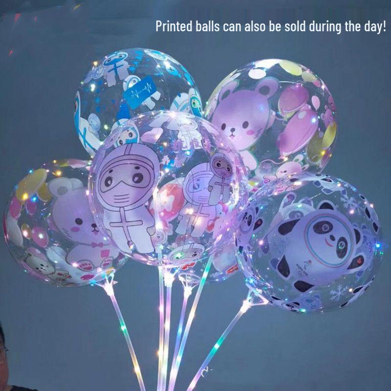 Double-Layer Glow Bobo Balloon – Handheld Night Market Trendsetter