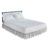 Lace Bed Skirts Easy On/Off Elastic Wrap Around Dust Ruffle For Hotel Use