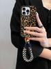 Case For POCO F7 Ultra F5 F6 M7 M6 X5 X6 X7 PRO X3 X4 GT Xiaomi 14T 15T Pro 15 Leopard Print With Lanyard Matte PU Leather Cover