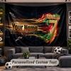 Wandbehang Wandteppich Benutzerdefinierter Name Cristiano Ronaldo Muster Personalisiert Bedruckter Stoff Wanddekoration