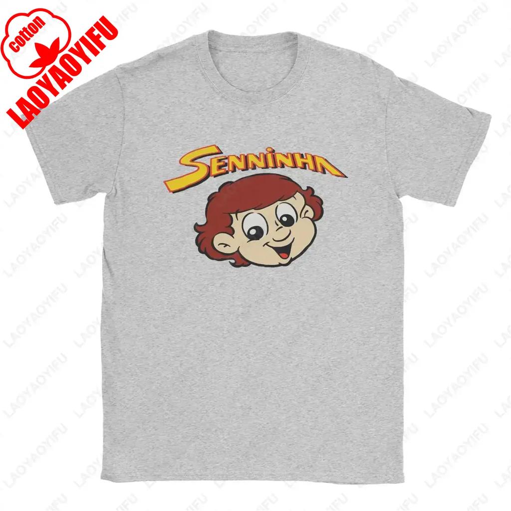 Senninha Ayrton Senna Cartoon Accessoires Dames Korte Mouw Grappige Grafische Print T-shirt Zomer Harajuku Eenvoudige Stijl Tee
