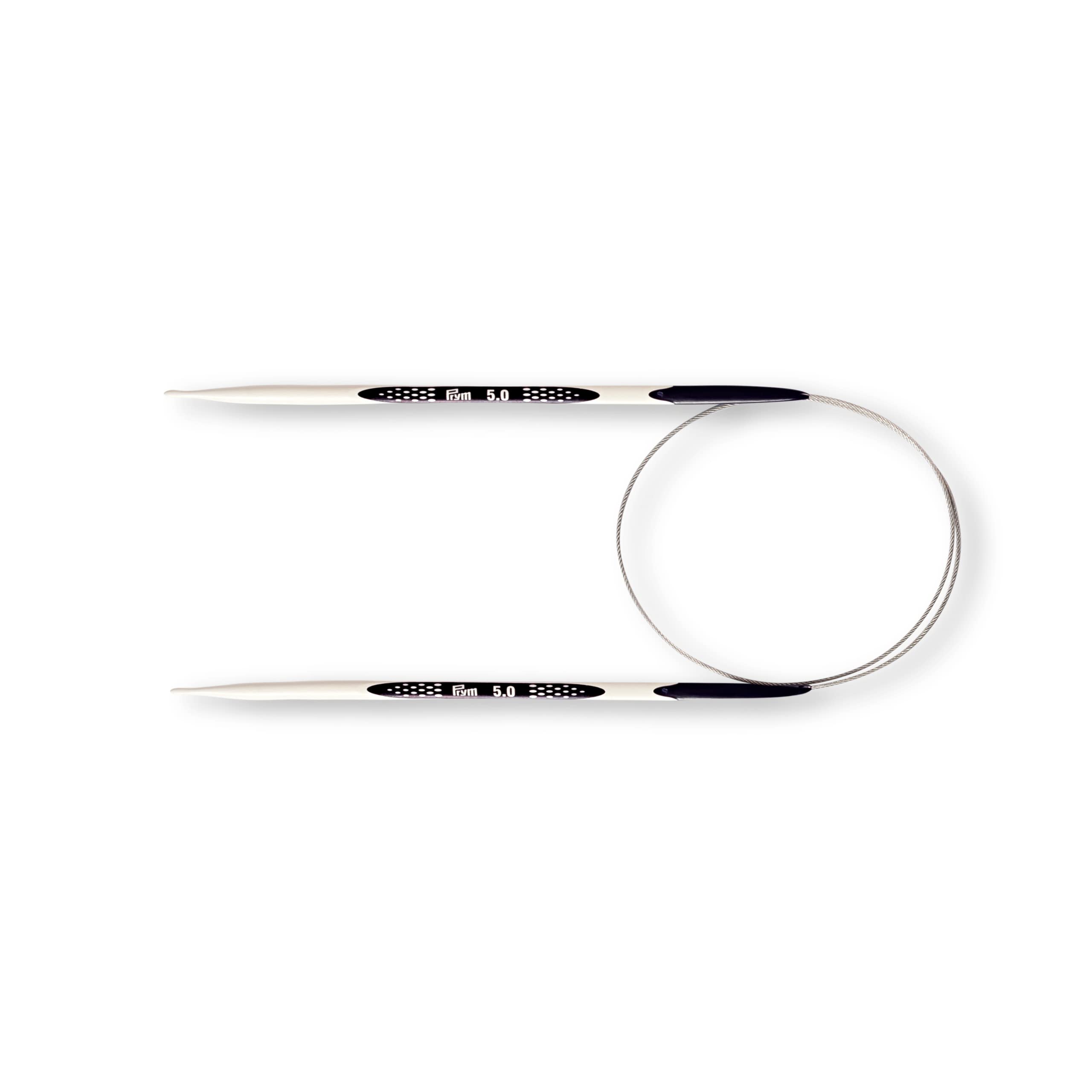 Вязальные эргономичные круговые спицы, 60 см, 5,0 мм