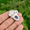 925 Silver Natural Lapis Lazuli Mother September Stackable Bezel Ring Jewelry