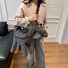 Borsa a Sella in Tela con Chiusura a Zip per Viaggi Casual e Street Style