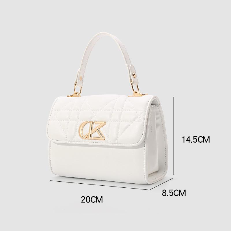 

Autumn new diamond chain single shoulder fashionable versatile small square bag high-end portable messenger bag 20*8.5*14.5cm белый