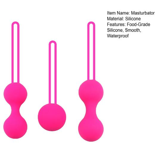 3Pcs Kegel Balls Vaginal Geisha BallSilicone Ben Wa Ball Vagina Tighten Exercise Machine Sex Toy for Women