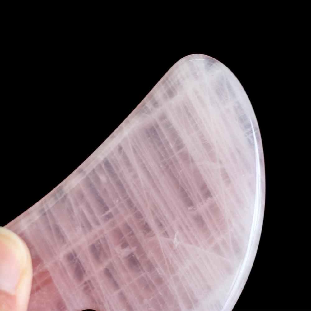 Heart-Shaped Rose Quartz Jade Facial Scraping Board