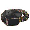 Outdoors Cat Enclosure Foldable Pet Playpen with Colorful Strips Portable Pets Playpen Tunnel for Indoor Dogs Cats &