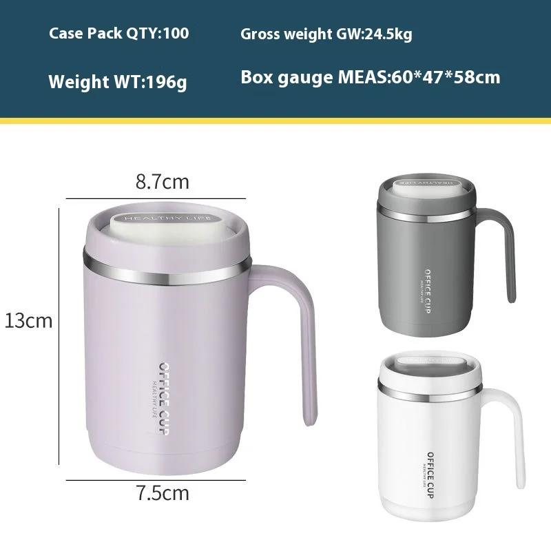 304 Stainless Steel Coffee Mugs with Handle Portable Heat-resistant Creative PP Liner Drinking Water Milk Tea Cup Gift Drinkware