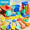 Seaside Sand Play Set: Children's Beach Toys with Shovel, Sand Timer, and Car Bucket
