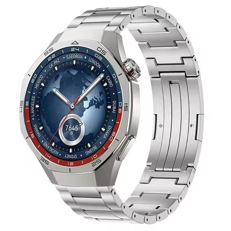 Titanium Band For Huawei Watch GT5 46mm gt 5 4 3 Pro 46MM 2e Metal Bracelet for Samsung Galaxy Gear S3 3 45mm Men Strap Correa