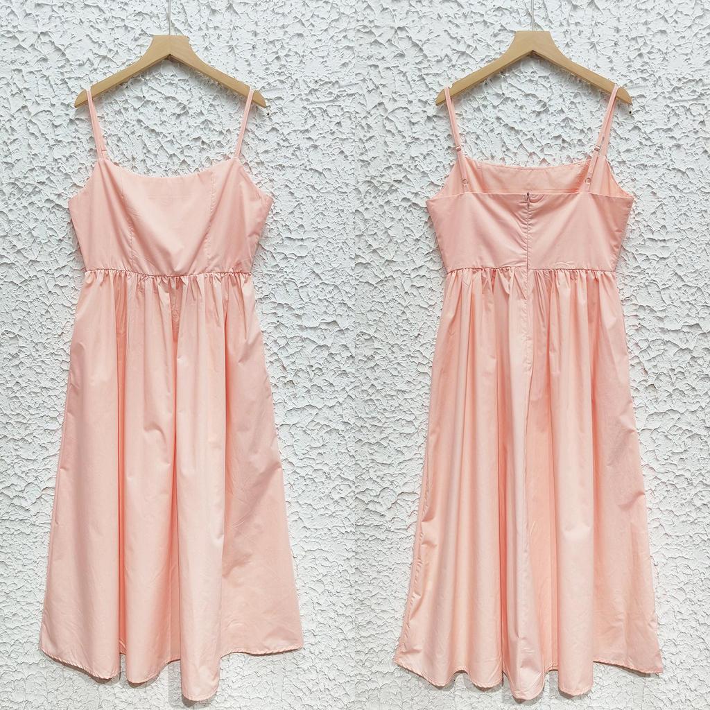 Women's Solid Color Sexy Backless Sling Swing Dress