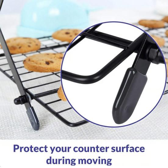 3/4 Katlı Katlanabilir Soğutma Rafı Katlanabilir Ayarlanabilir İstiflenebilir Tasarım Yapışmaz Kaplamalı Metal Soğutma Rafı Kekler Pişirme Mutfak Aleti