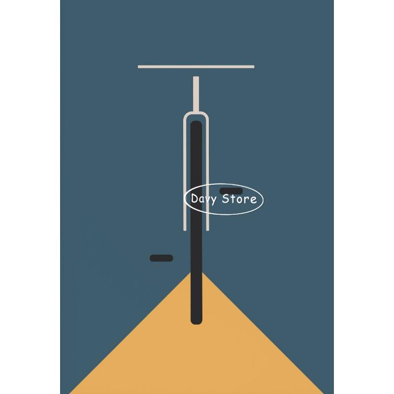 Vintage Bicycle Poster Cycling Bike Bauhaus Canvas Painting Modern Minimalist Wall Art Print Picture Home Room Decor Biker Gift
