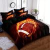 Set Biancheria da Letto 3 Pezzi Rugby Football Americano Stampato 3D Copripiumino Accogliente Morbido Dimensioni King Queen Twin Regalo di Compleanno Decorazione Camera da Letto Ragazzi