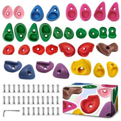 Children's Indoor/Outdoor Climbing Wall Rock Holds Set