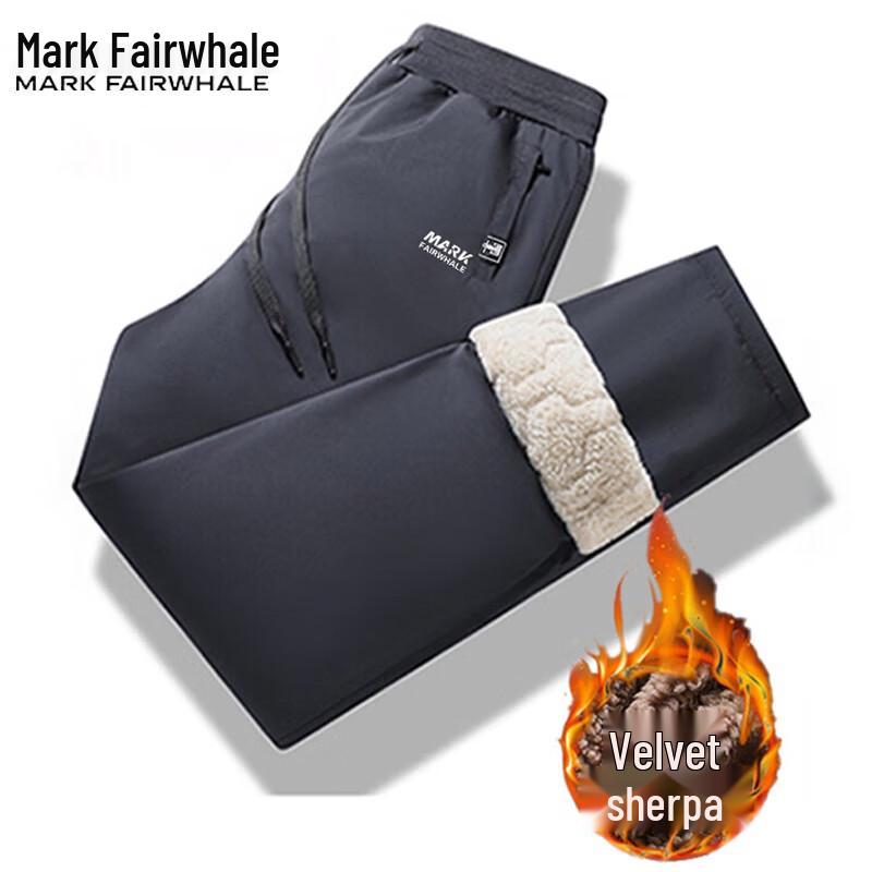 Mark Fairwhale Men's Autumn/Winter Thickened Warm Casual Outdoor Pants