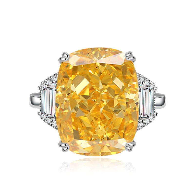 Women's Light Luxury Design Elegant Inlaid Zircon Geometric Ring Fashionable And Versatile Niche Design Sense Ring