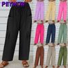 Pantaloni e capris con stampa tinta unita casual alla moda da donna