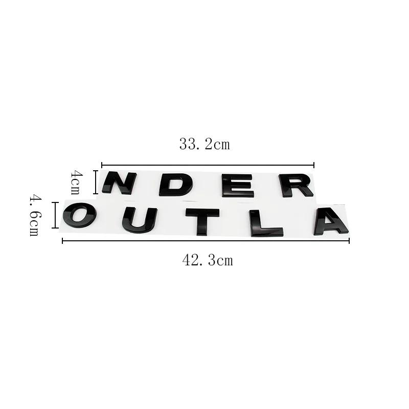 Car 3D ABS Letters Logo Decals Sticker For Mitsubishi OUTLANDER 2023 2024 Car Front Head Hood Alphabet Emblem Badge Stickers UN1