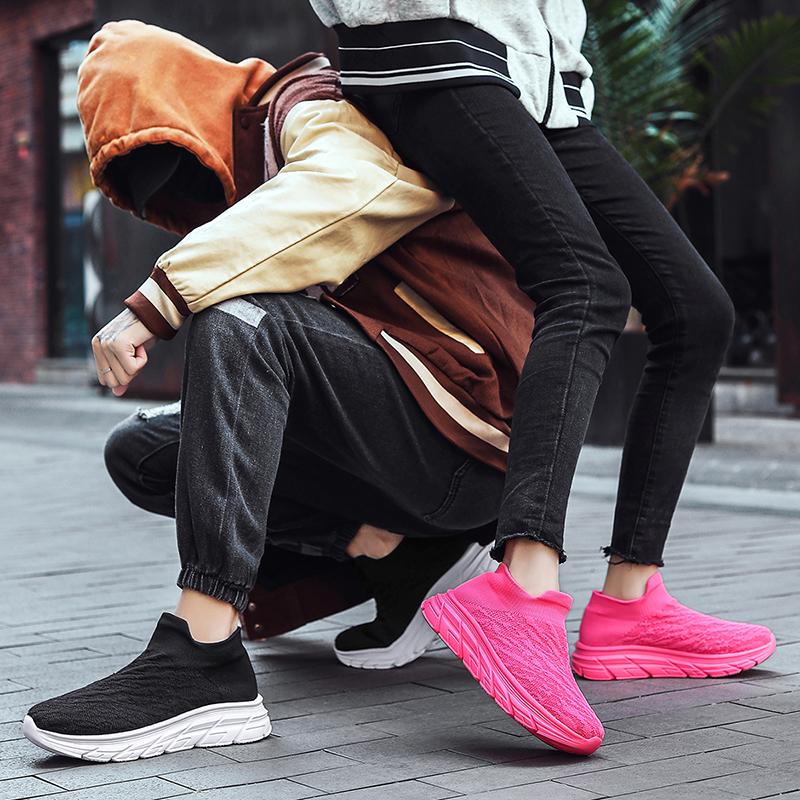 Fashion Men Casual Sport Shoes Breathable Lightweight Sneakers Outdoor Mesh Black Running Shoes Athletic Jogging Tenis Walking Shoes