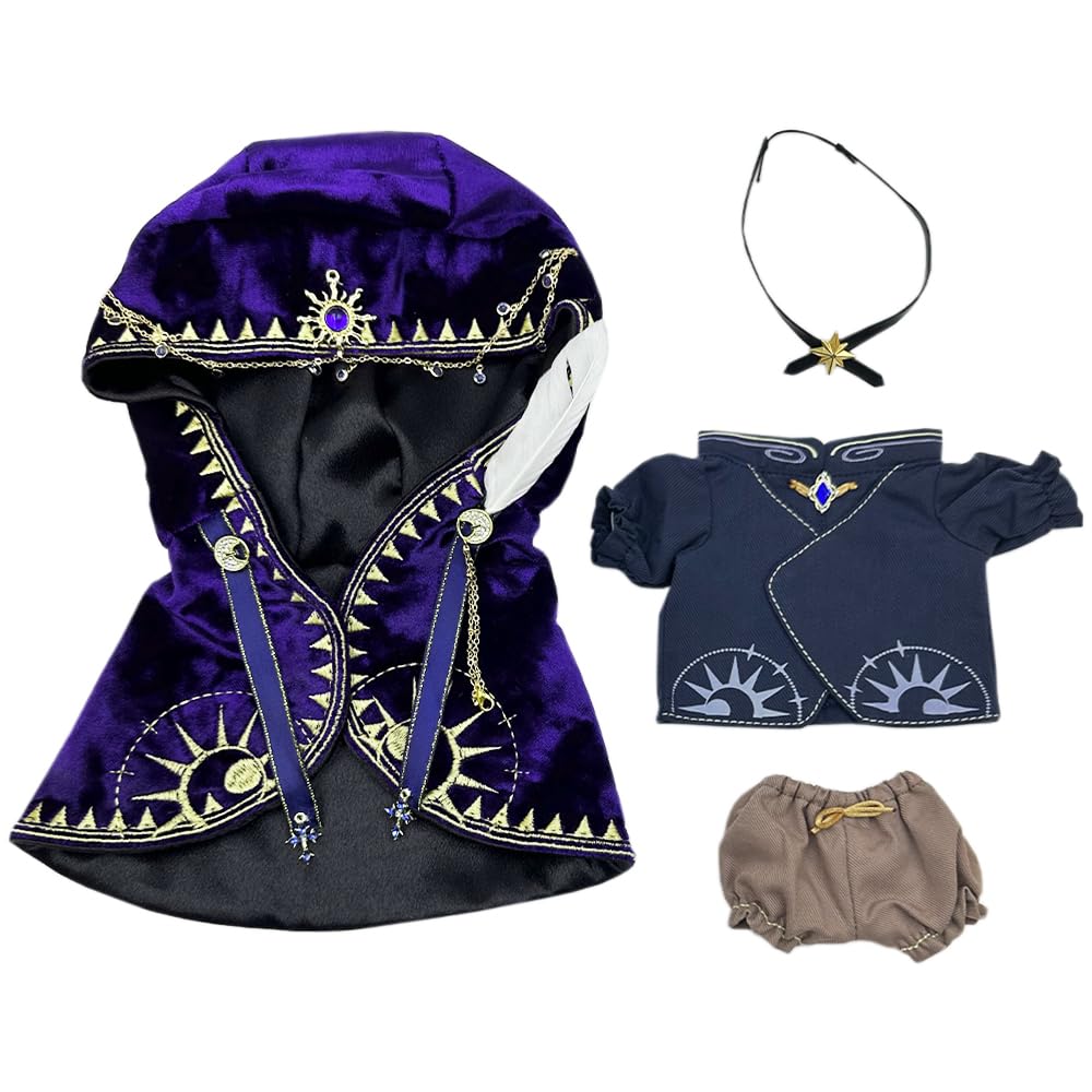 

niannyyhouse 10см20см Плюшевая одежда, Халат, Пояс, Волшебный плащ, Одежда для хлопковой куклы, Наряжаться (Фиолетовый, 20см)