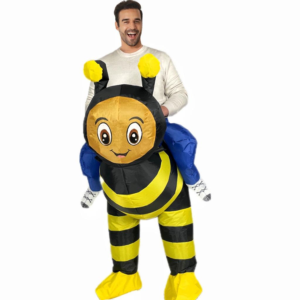 

Funny wasp inflatable costume, for adults 150-190cm жовтий