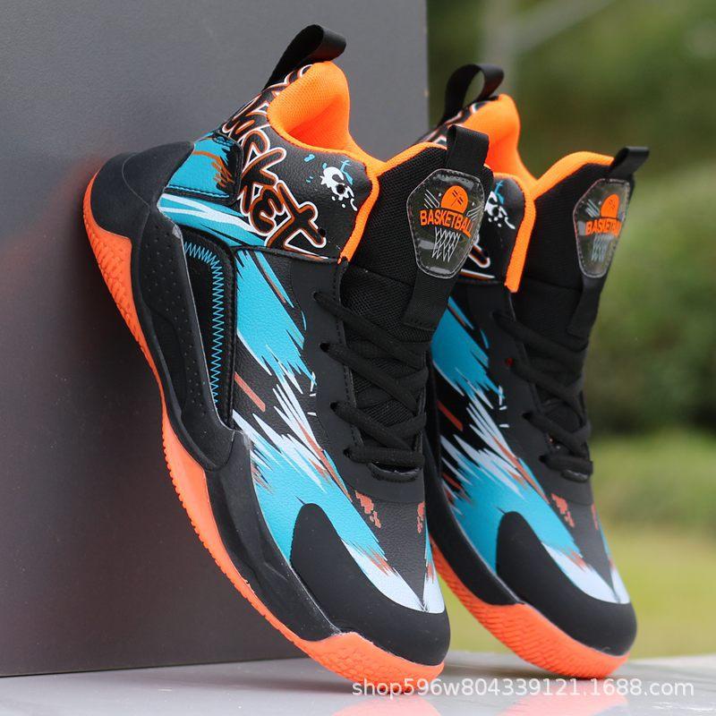 Buty do koszykówki męskie lato nowe buty sportowe do prawdziwej walki antypoślizgowe i odporne na zużycie sportowy pas tarcia wydaje ostry dźwięk