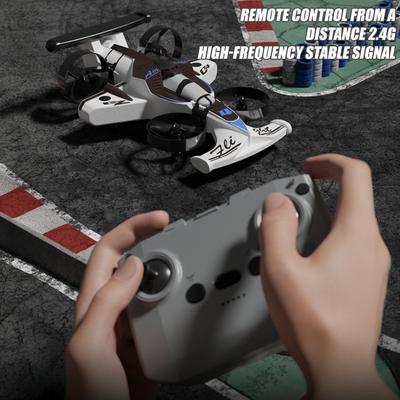 Hračka dron s diaľkovým ovládaním 2 v 1 Pozemné Vzdušné Mini Lietadlo Auto Hračka Pre Deti Dospelých Začiatočník 2,4 GHz RC Stunt Lietadlo Vysokorýchlostné Driftovacie Auto Hračka