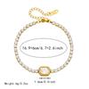 Gold Plated Emerald Cubic Zirconia Tennis Chain Bracelet