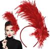 Women's 1920s Feather Fascinator Headband, Fascinators Hat for Women Tea Party Flower Headpiece Gatsby Derby Hat
