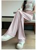 Ice Silk Women's Lightweight Quick-Dry Sun Protection Wide-Leg Pants - High-Waisted and Breathable for Summer