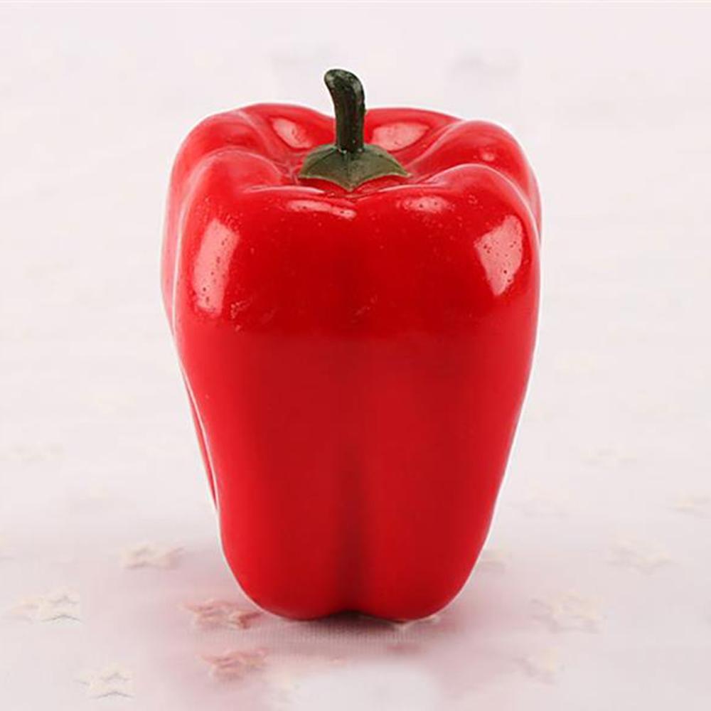 3pcs Artificial Pepper Simulation Fake Imitated Food Vegetables Restaurants