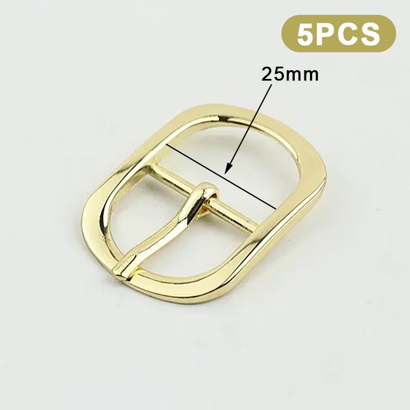 5Pcs Metal Pin Belt Buckles Durable Strap Clasps 12/18/25mm for DIY Shoes Bag Handbag Leather Craft Repair