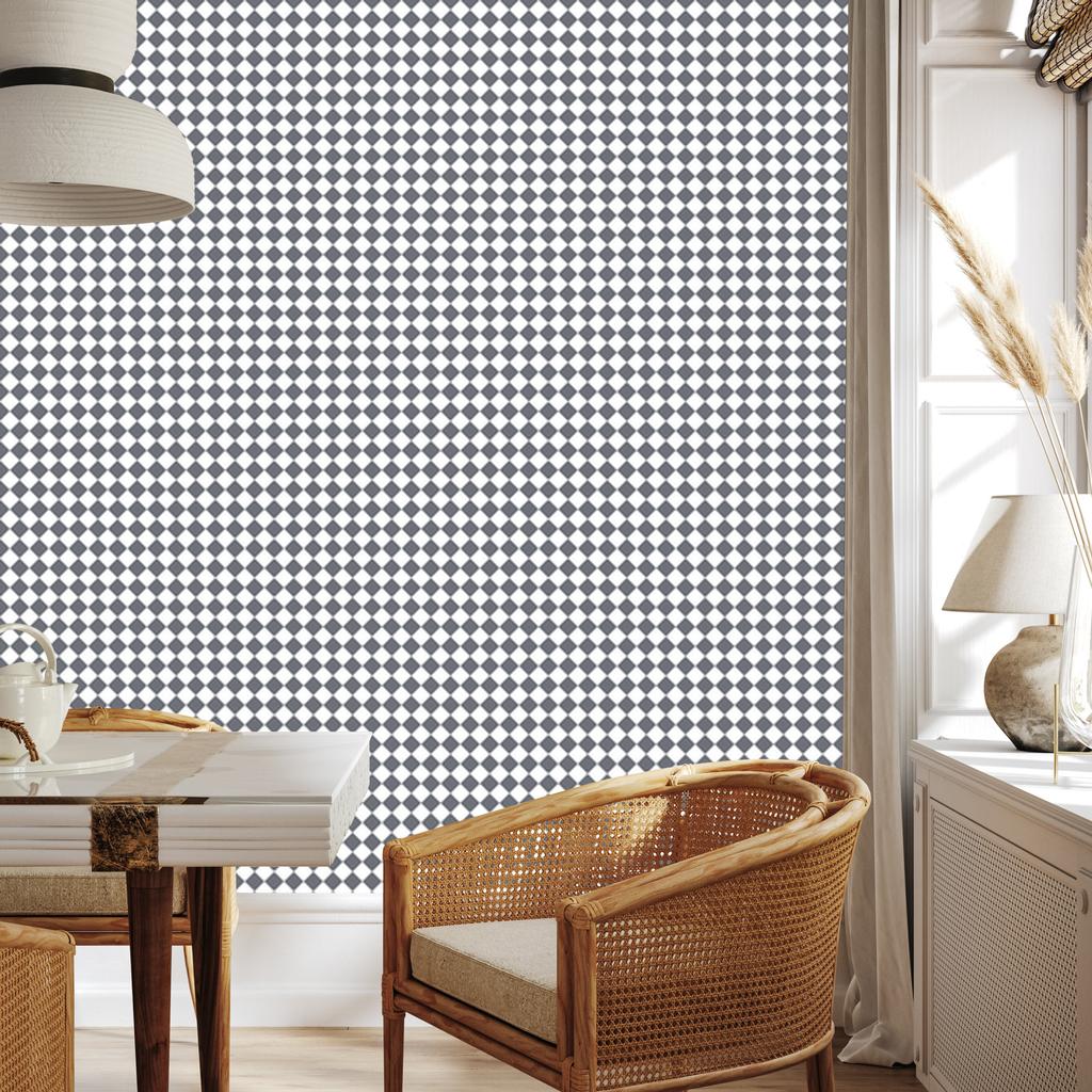 Geometric rhombus wallpaper gray and light gray 50x1000