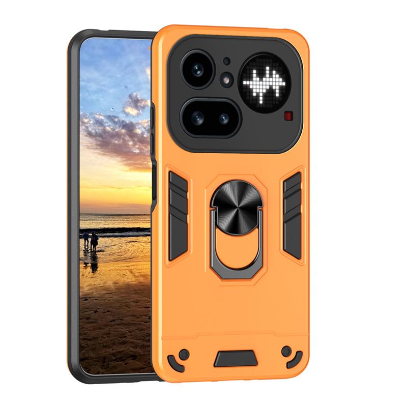 Military Grade Case for Nothing Phone 4A Pro Protective Cover Shockproof Ring Stand Holder Fundas Coque