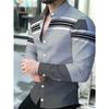 Herren Business Casual Hemd mit Aufdruck und langen Ärmeln, Modisches Schlank geschnittenes Leichtes Oberteil für Frühling/Sommer, Einfach Elegant Vielseitig für Pendler Professionelle Kleidung