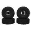4PCS RC Car Tire Wheel 120mm 1.9in Rubber with 10 Spoke Nylon Wheel Hub RC Car Parts for Axial SCX10 90046 for Traxxas