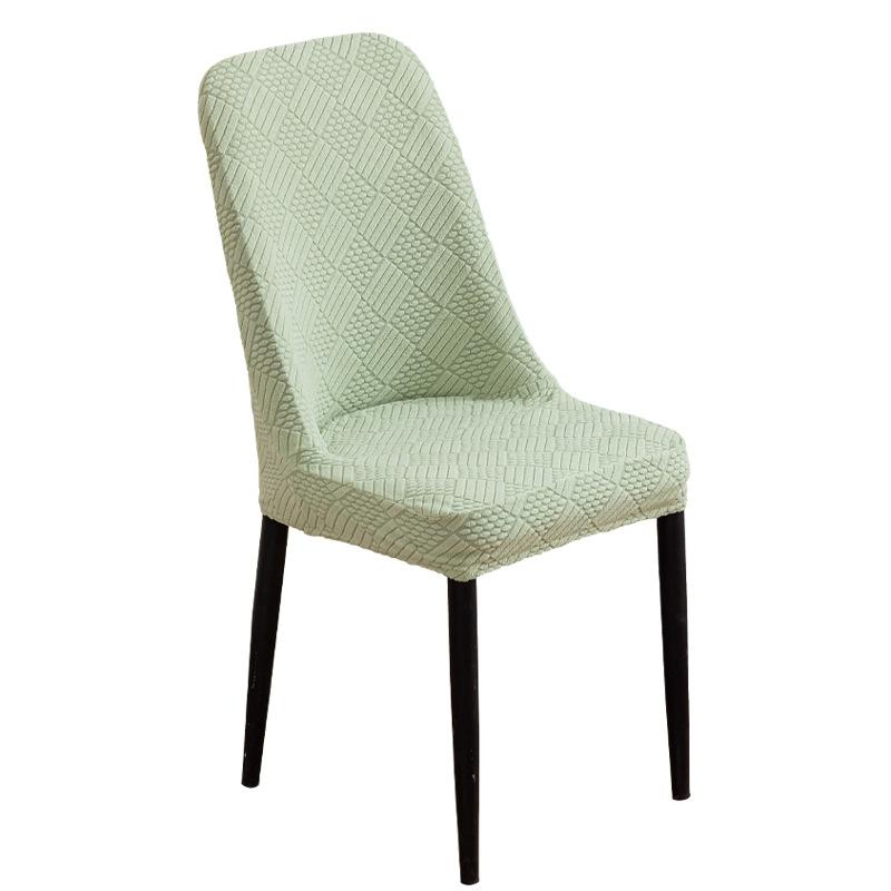 Jacquard Curved Chair Cover Modern Simple Elastic Half Package Dining Table Integrated Anti-Slip Dust-Anti-Stock Stool Cover