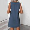 Women Fashion Casual Sleeveless Dress With Pockets