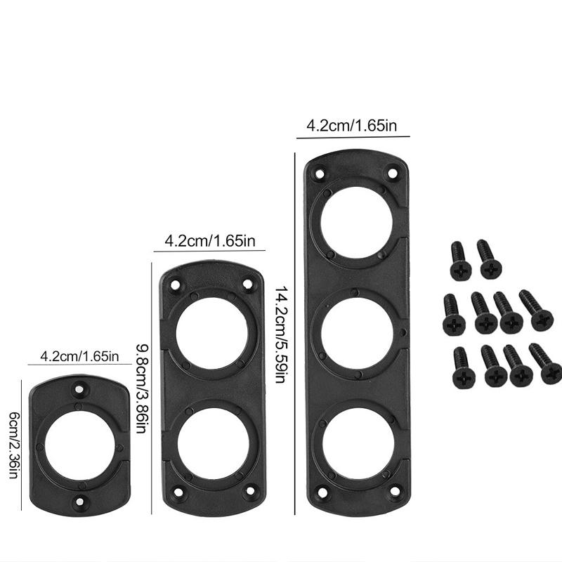 3Pcs Multifunction DIY Cigarette Lighter Panel for Car Marine Motorcycle ATV RV - 1/2/3 Hole Options ABS Material