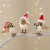 Christmas Plush Bird Ornaments Soft Cute Handmade Hanging Decor for Xmas Tree Home Holiday Party Winter Festival Decoration