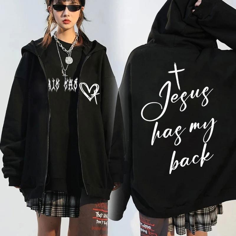 Hanorace cu fermoar și imprimeu grafic Christian Living Proof Of A Loving God pentru bărbați și femei, verset biblic Iisus, jachete de iarnă, sweatshirt