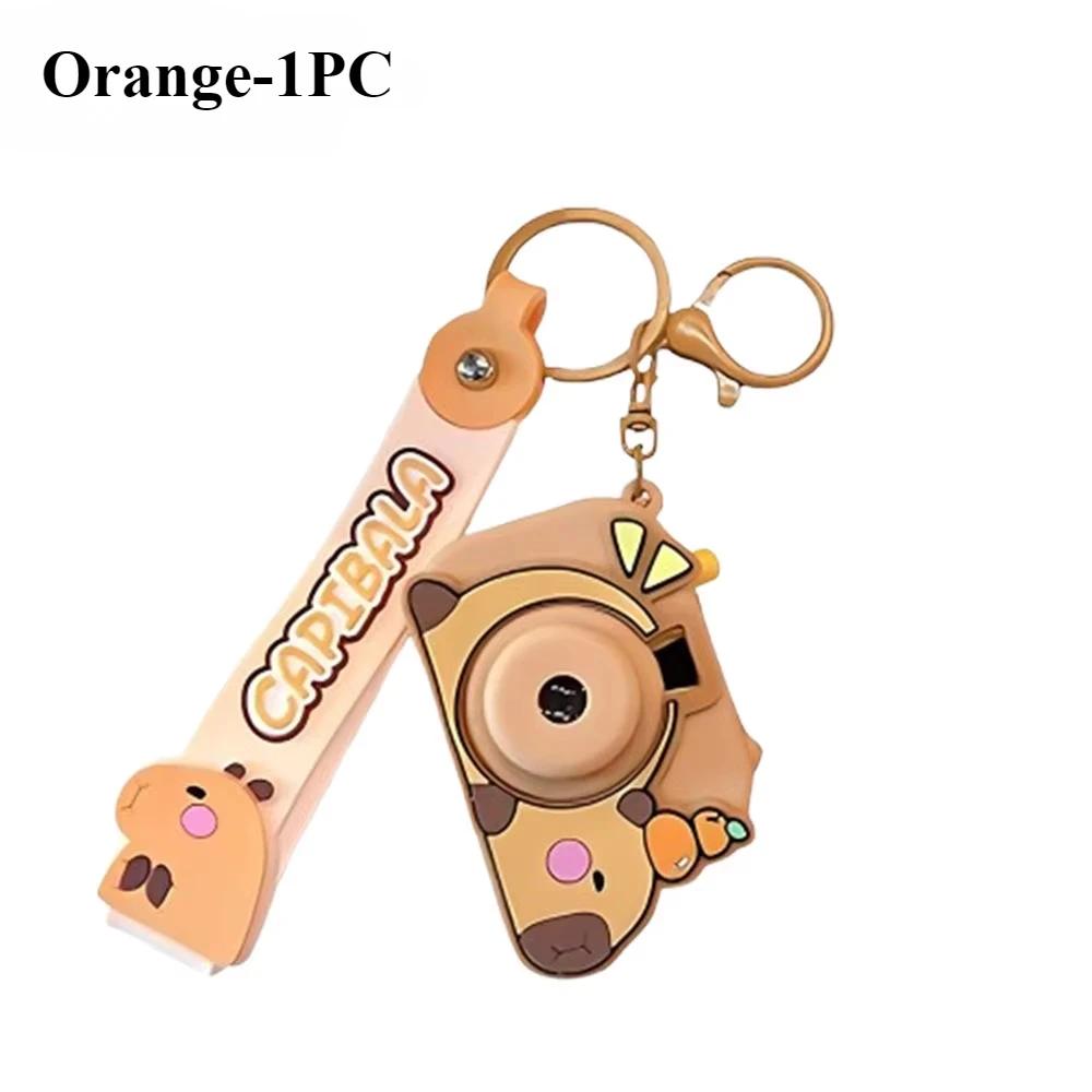 Capybara Projection Keychain Mini Camera Design Cute Animal Key Chain Bag Accessory Creative Gift for Friends Party Favor