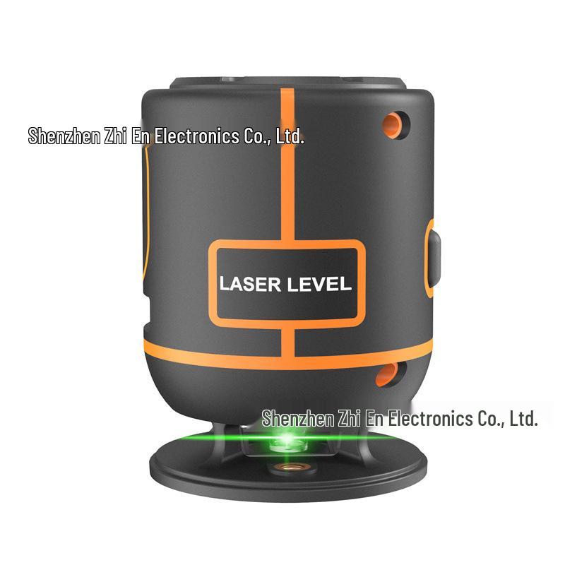 360° Green Laser Level with 4 Ground-Level Lines & High Precision Rechargeable Battery