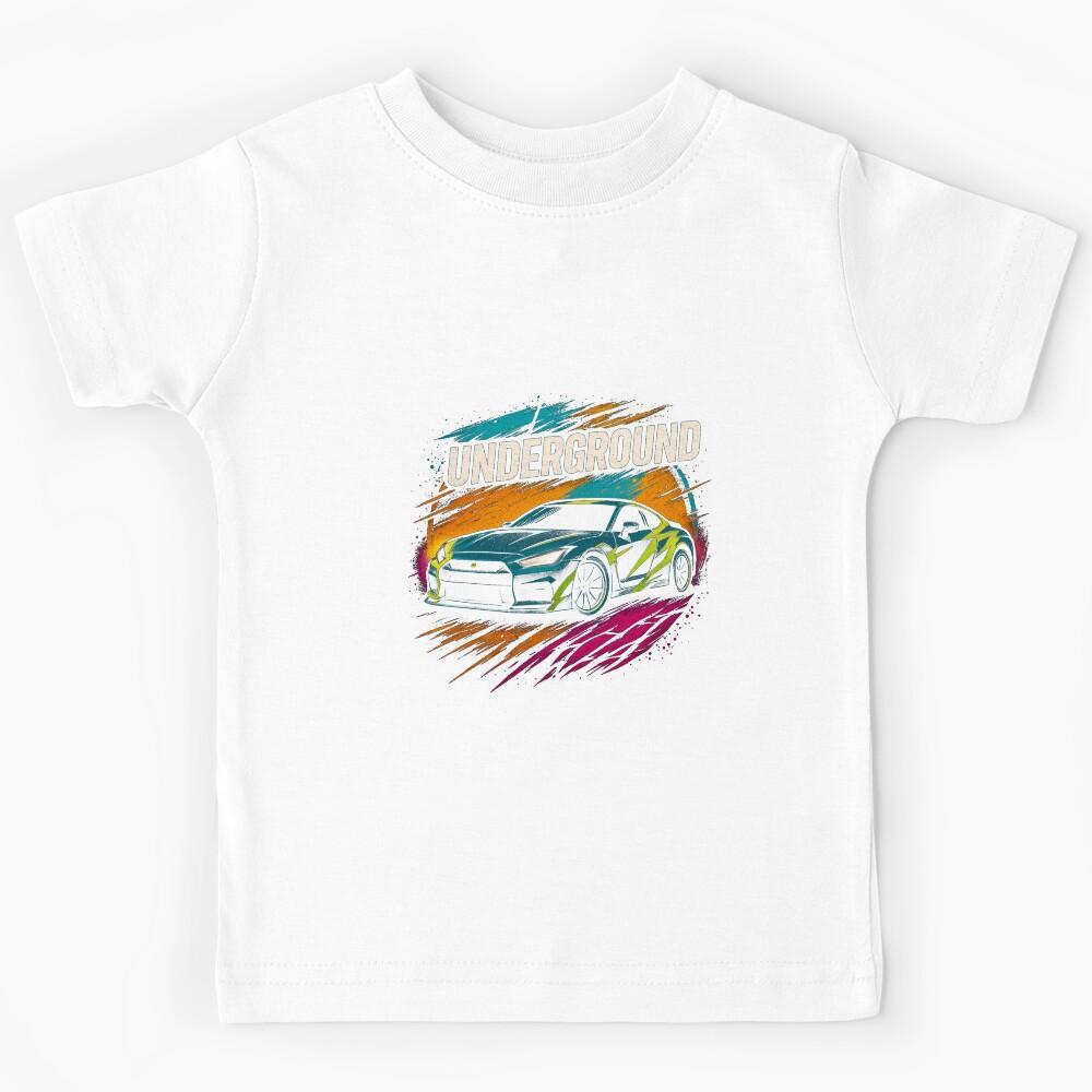 Neon Thunder Racer - Underground Drift Machine Kids T-Shirt 110