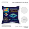 Pillow Case Sofa Living Room Bedroom Double-sided Printing Classic C-Columbia Square Cushion Nap Time Pillow Case