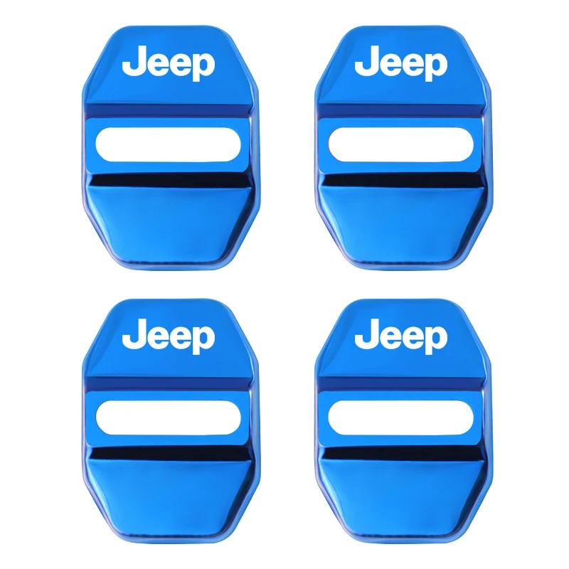 Für Jeep 4 STK Metall Auto Türschloss Abdeckung Schutz Aufkleber Für Jeep Wrangler JL JK Renegade Grand Compass Gladiator Cherokee
