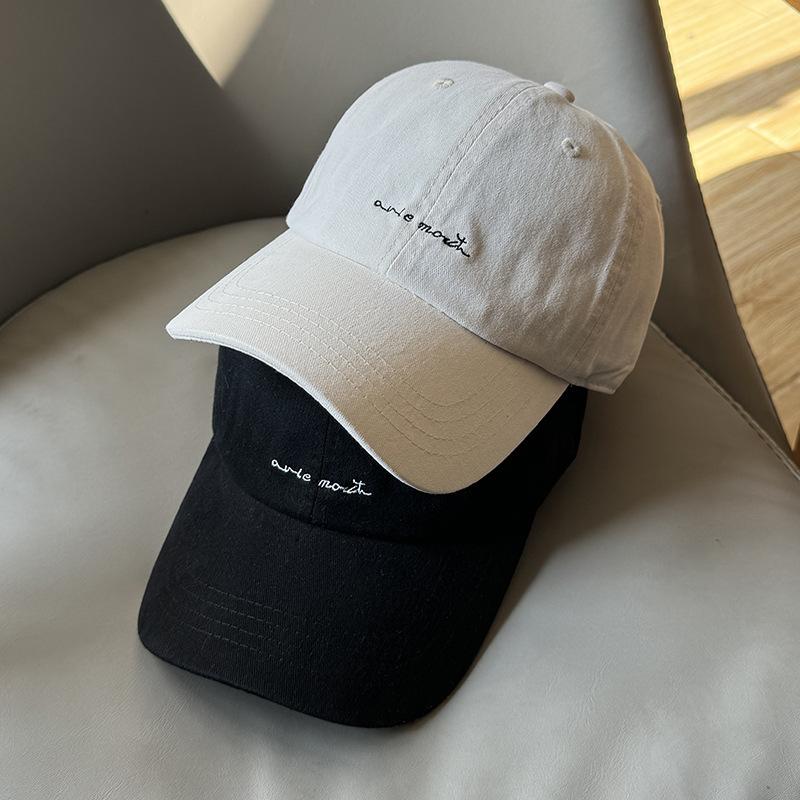 American New Letter Soft Top Embroidered Baseball Cap Showing Off The Face of Women with Casual and Versatile Sun Protection Cap Trendy Men