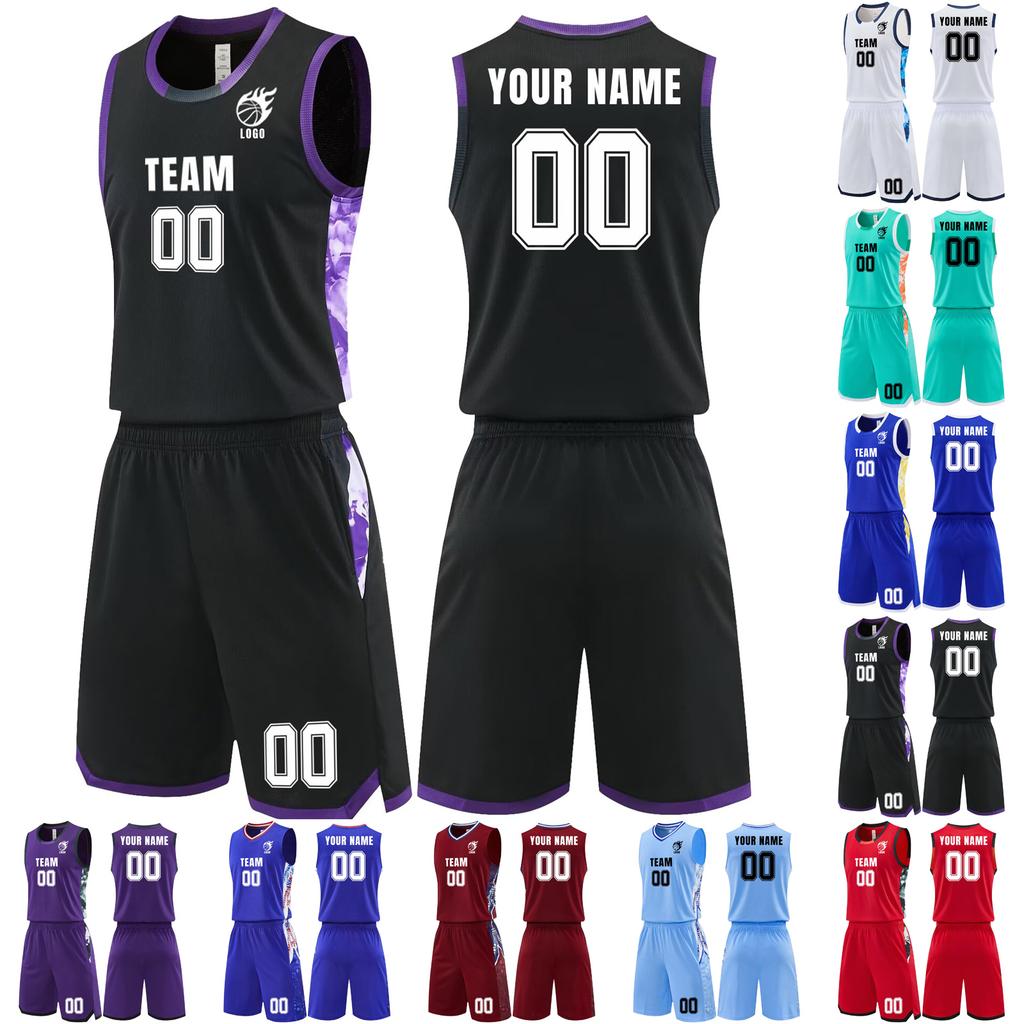 Anpassbares Basketball-Trikot und Shorts-Set Personalisierte Teamuniformen Ärmellose Sportbekleidung Leichtes atmungsaktives Gewebe für Erwachsene und Jugendliche